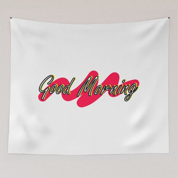Item preview, Stylish Good Morning Text designed and sold by Qestar.