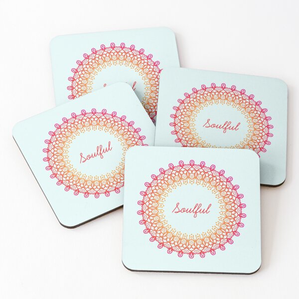 Item preview, Soulful - Meditation Quote Mandala Illustration Print Design GC-092-18 designed and sold by GraphicCharms.