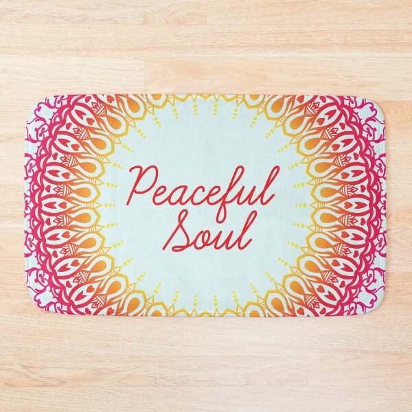 Item preview, Peaceful Soul Meditation Captions Mandala Illustration Print Design GC-092-19 designed and sold by GraphicCharms.