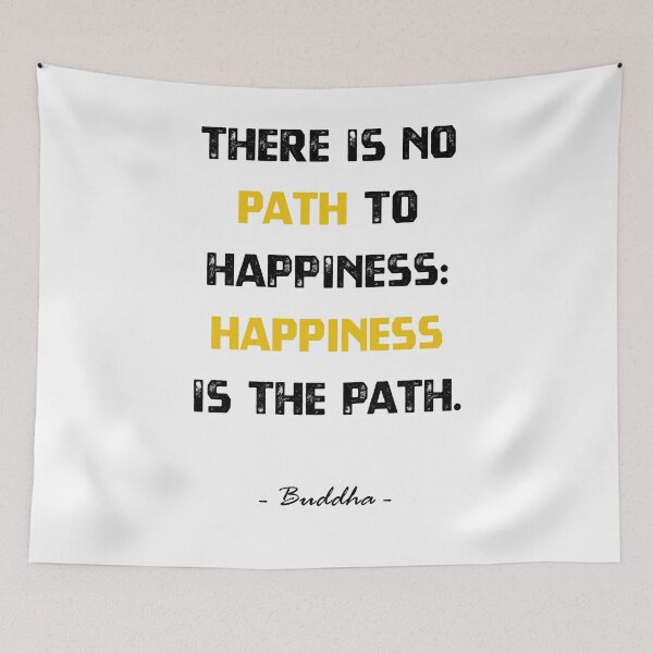 Item preview, "Happiness Is the Path" - Gautama Buddha quote designed and sold by MnA-Designs.