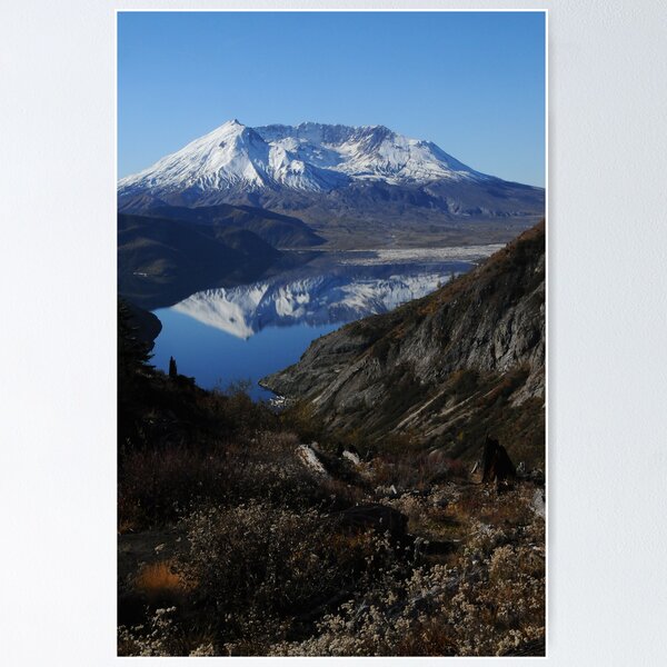 Mt St Helens reflected in Spirit Lake 9273_101913 Poster