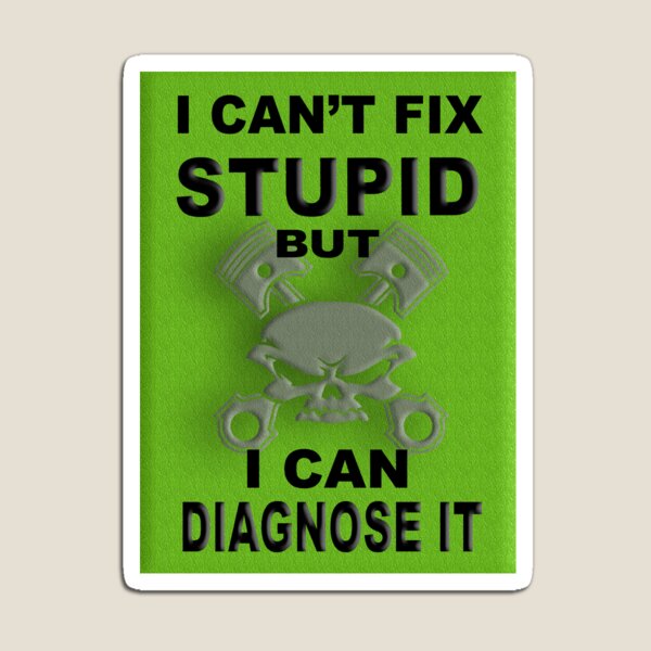 I Can't Fix Stupid BUT I Can Diagnose It Magnet