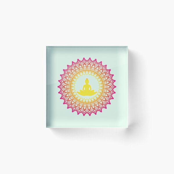 Item preview, Enlightened Soul Buddha Silhouette Mandala Illustration Print Design GC-092-20 designed and sold by GraphicCharms.