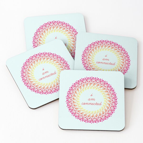 Item preview, I Am Connected - Meditation Captions Mandala Illustration Print Design GC-092-21 designed and sold by GraphicCharms.