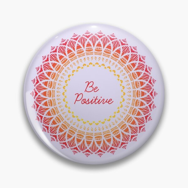Item preview, Be Positive - Meditation Captions Mandala Illustration Print Design GC-092-22 designed and sold by GraphicCharms.