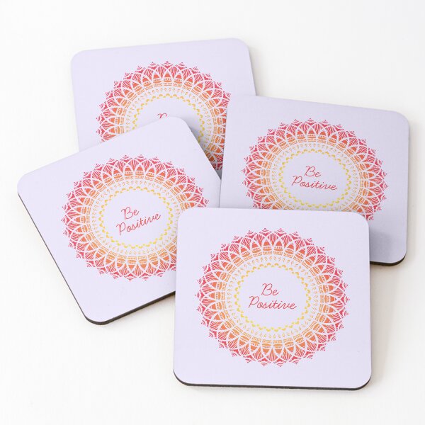 Item preview, Be Positive - Meditation Captions Mandala Illustration Print Design GC-092-22 designed and sold by GraphicCharms.