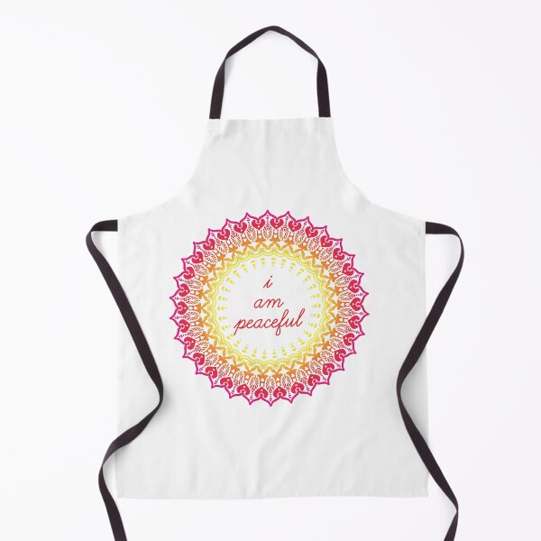 Item preview, I Am Peaceful - Yoga Meditation Captions Mandala Illustration Print Design GC-092-25 designed and sold by GraphicCharms.