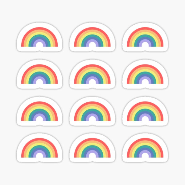 Item preview, Twelve Rainbows Sticker Pack designed and sold by Lightfield.