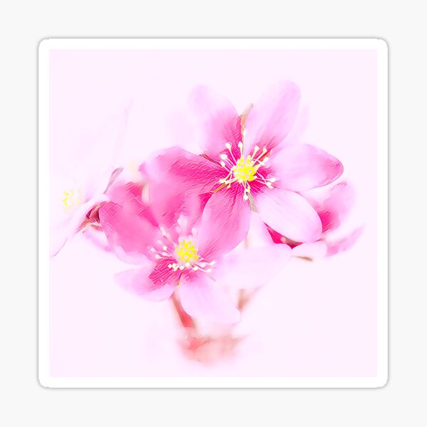 Pink delicate flowers Sticker