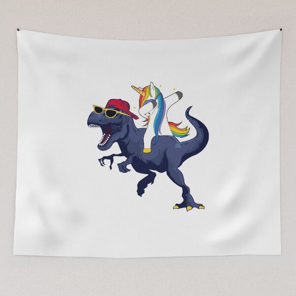 Item preview, Dabbing Unicorn Riding T rex Dinosaur Kids Girls Boys Gift T-Shirt designed and sold by bestdesigns2020.