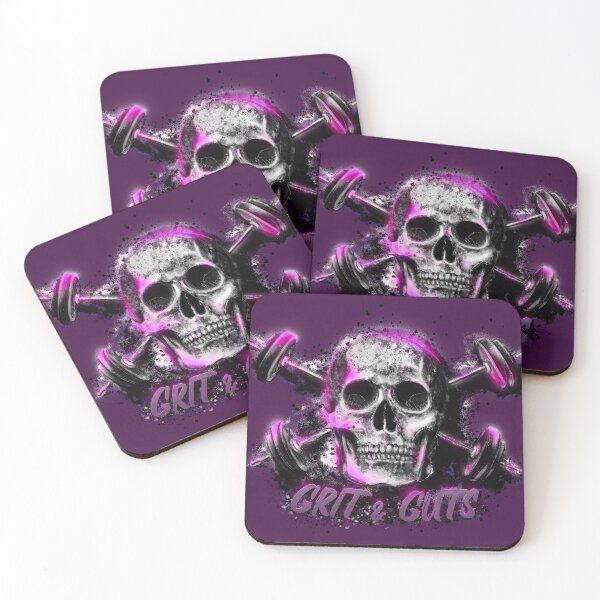 Item preview, Grit and Guts Skull Neon Pink designed and sold by Jarrod Vandenberg.