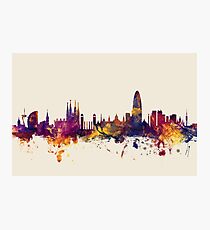 Barcelona Spain Skyline Photographic Print