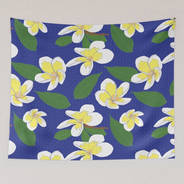 Artikelvorschau, Weißes Plumeria Blumen-Chembakam-Design für Onam-Trends entworfen und verkauft von Sreepriya Jayesh.