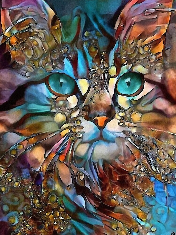 Andyna, cat, chat, cat, lea roche paintings by salomitata