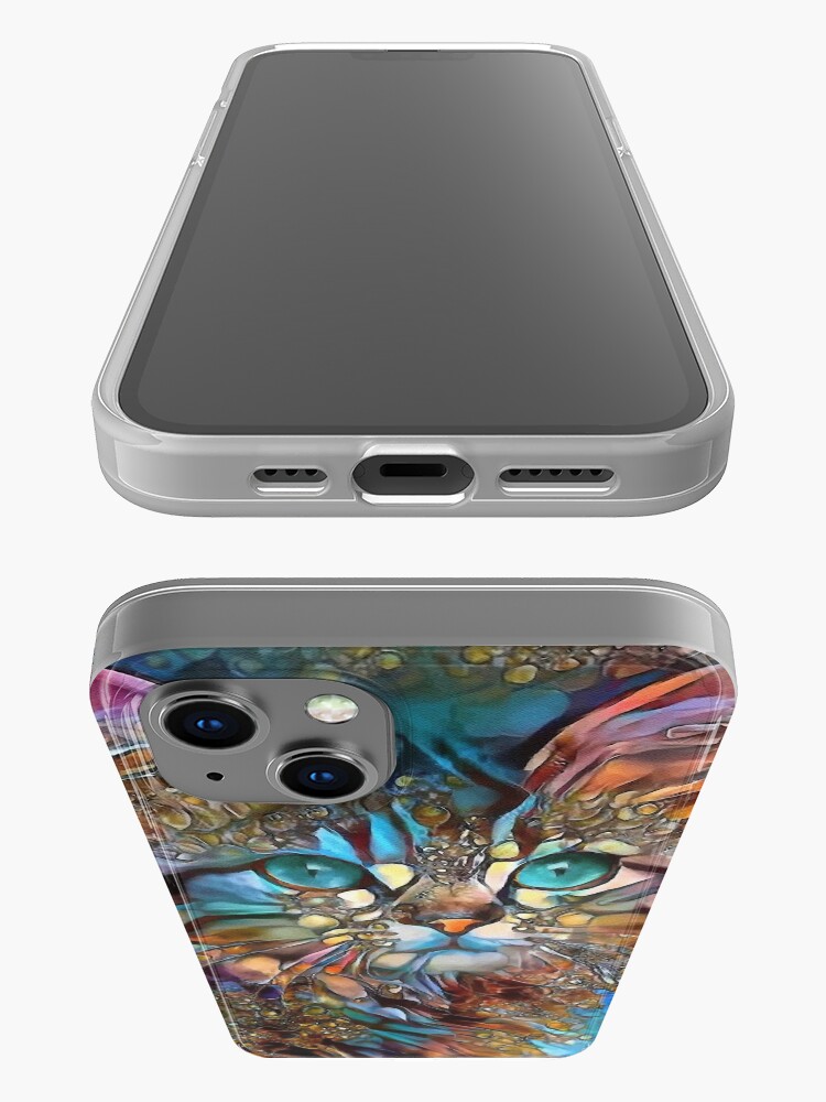 Alternate view of Andyna, cat, chat, cat, lea roche paintings iPhone Case