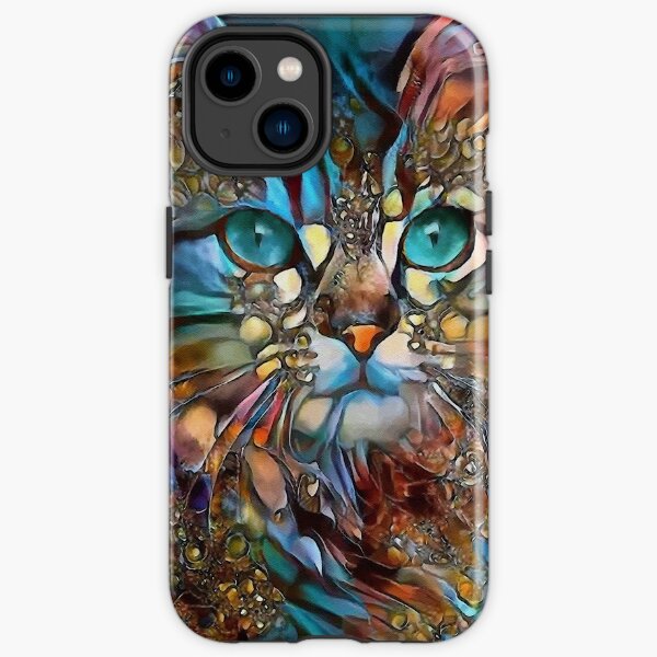 Andyna, chat, chat, chat, peintures de Lea Roche Coque antichoc iPhone