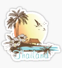 Thailand Beach Scene Sticker