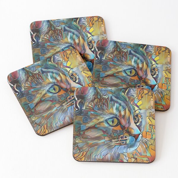 Item preview, Charly blue, cat, cat, chat, lea roche paintings designed and sold by L. ROCHE.