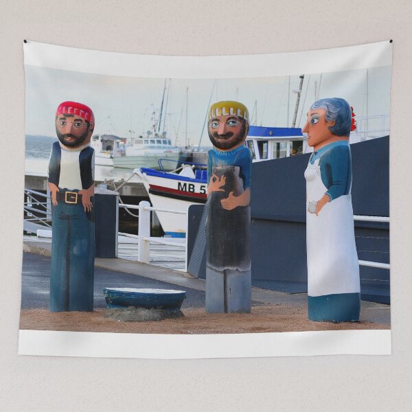 Item preview, Scallop fishermen and woman bollards, Geelong, Victoria, Australia designed and sold by FranWest.