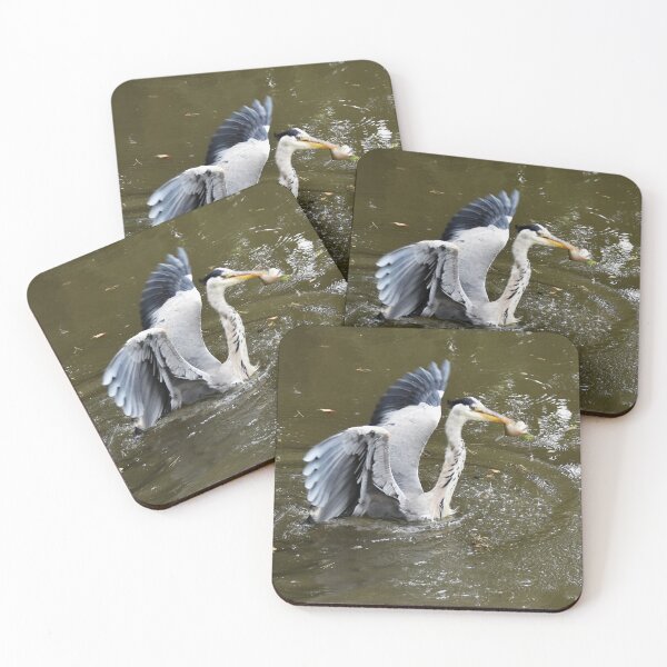 Item preview, Heron on Canal at Fleet Hampshire UK designed and sold by lynn carter.