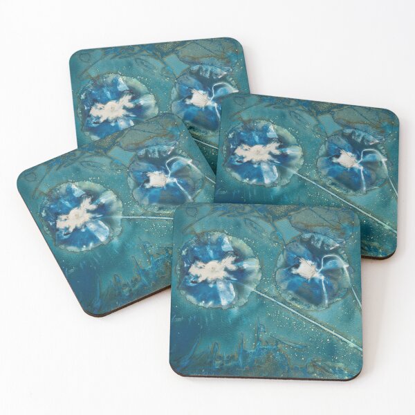 Item preview, Poppies Botanical Wet Cyanotype Print designed and sold by Jeni Harney.