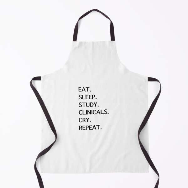 Item preview, Black text—Eat. Sleep. Study. Clinicals. Cry. Repeat. designed and sold by thepremedtread.