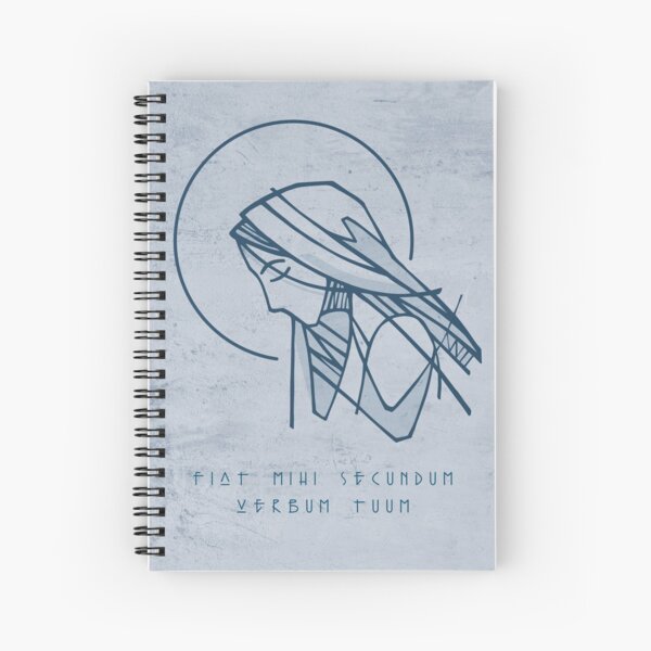 Virgin Mary portrait illustration Spiral Notebook