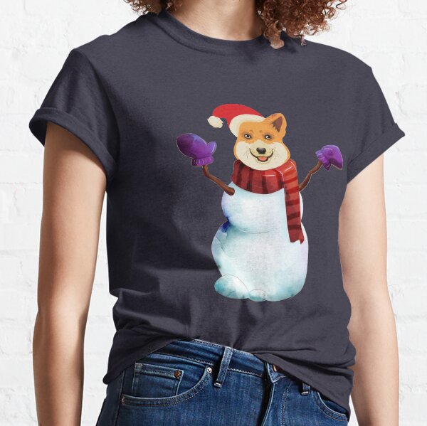 Corgi Snowman Classic T-Shirt