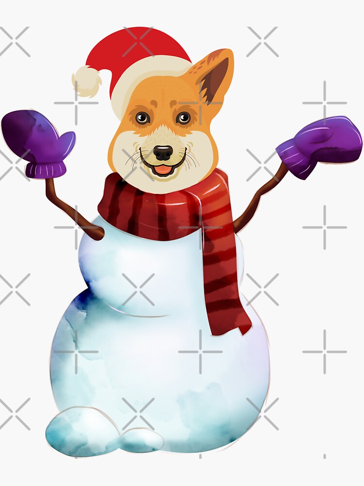 Corgi Snowman by Corgiworld