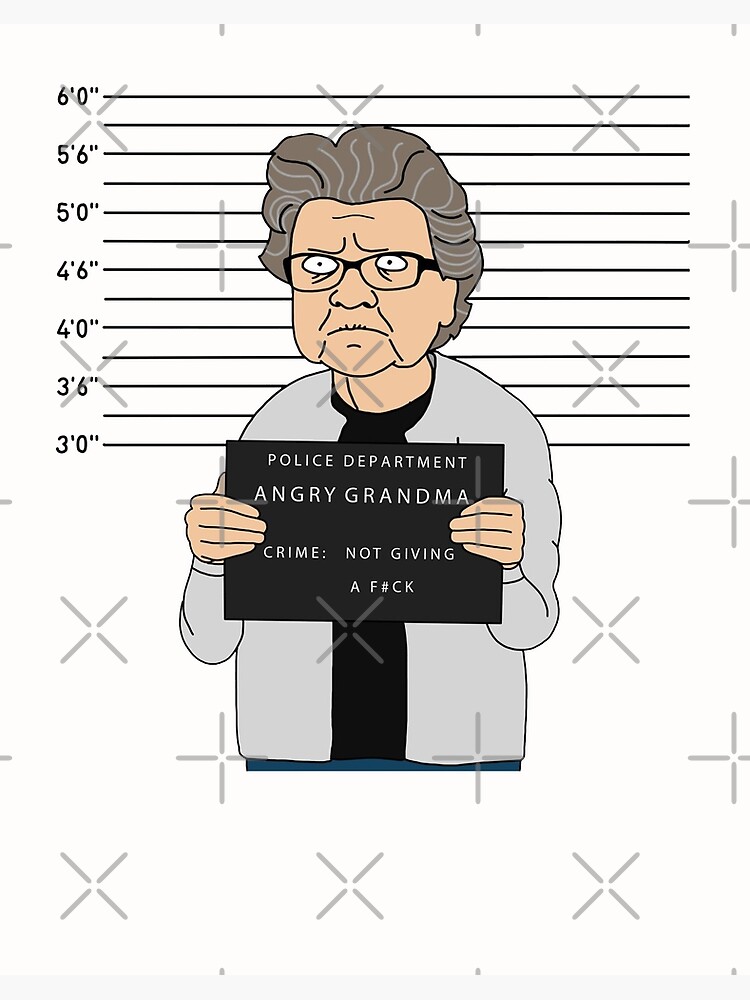 &ldquo;funny angry grandma&rdquo; Art Board Print for Sale by MonaMortiz | Redbubble