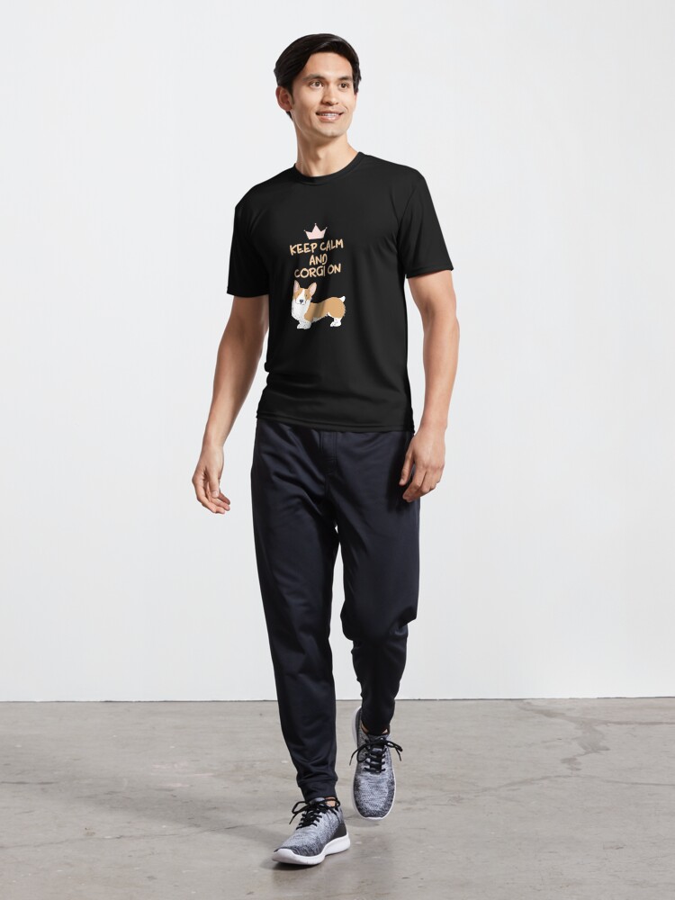 Alternate view of Keep Calm And Corgi On Active T-Shirt