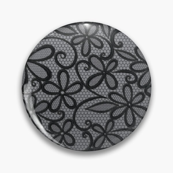 Item preview, Black lace on gray background designed and sold by pixiebrush.
