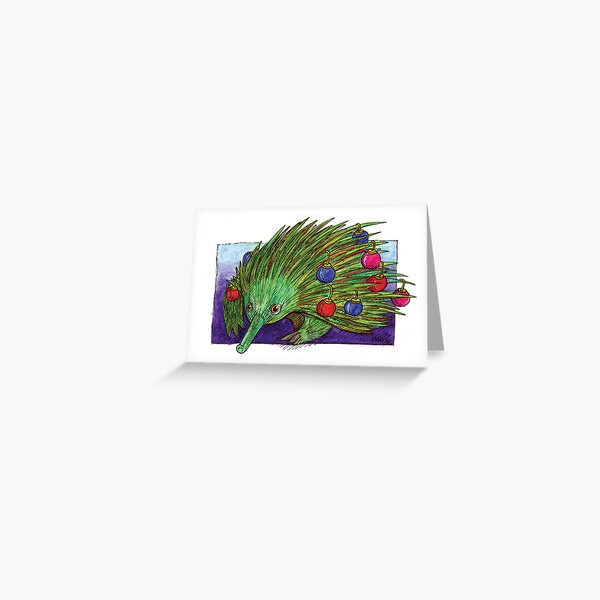 KMAY xmas echidna Greeting Card