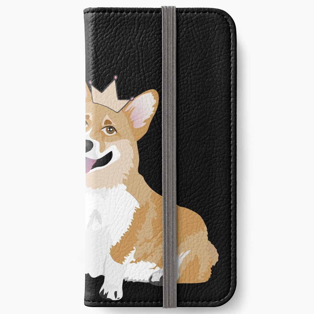 Keep Calm and Hug Your Corgi - black iPhone Wallet