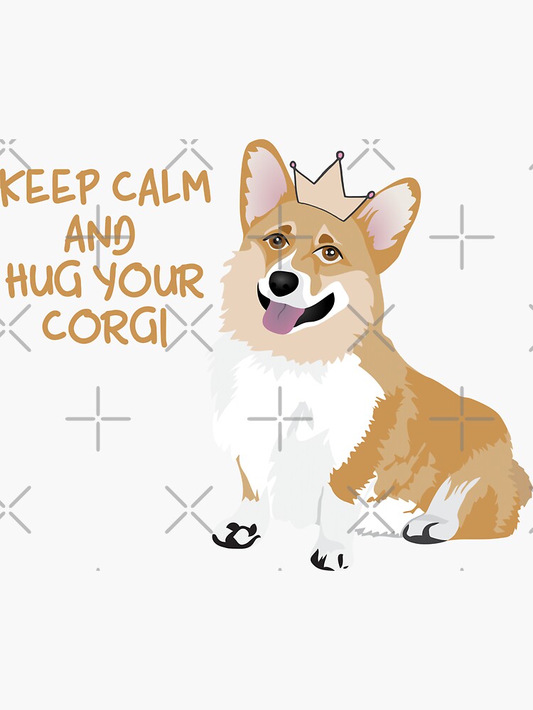 Keep Calm and Hug Your Corgi - black by Corgiworld