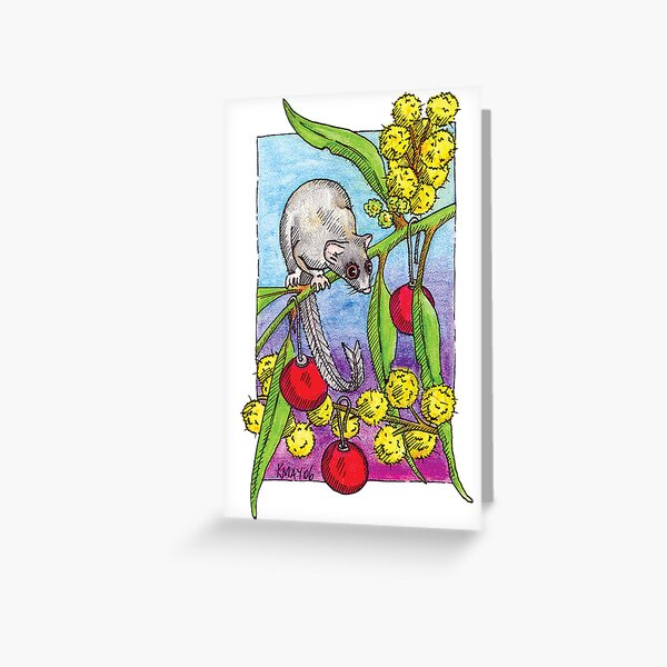 kmay xmas feather glider Greeting Card