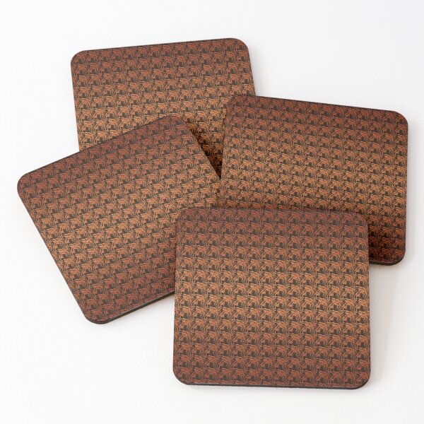 Item preview, Trendy stylized golden grunge dark orange repeated pattern  designed and sold by vector-pro.