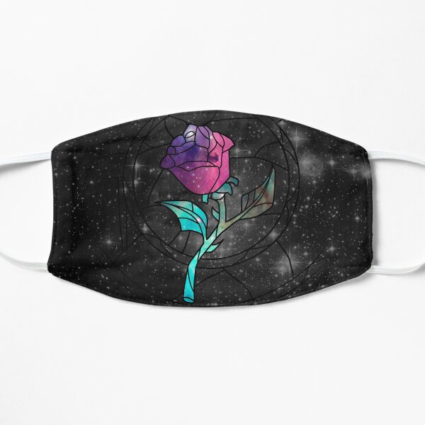 Stained Glass Rose Galaxy Flat Mask