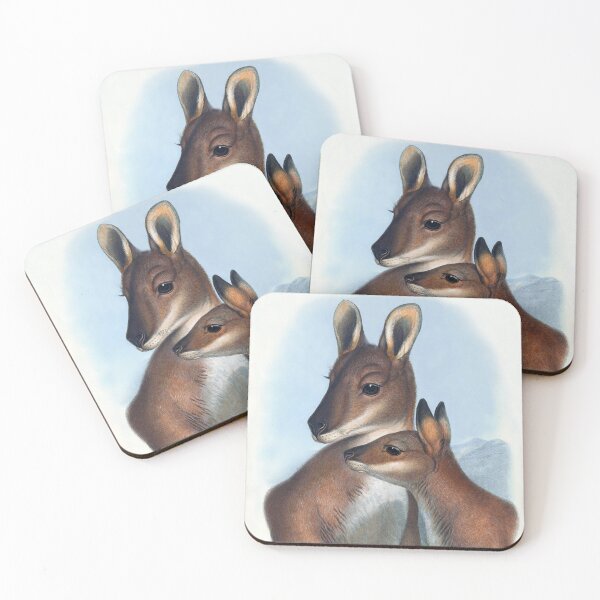 Item preview, Bennett's Wallaby With Her Joey designed and sold by TheCurators.