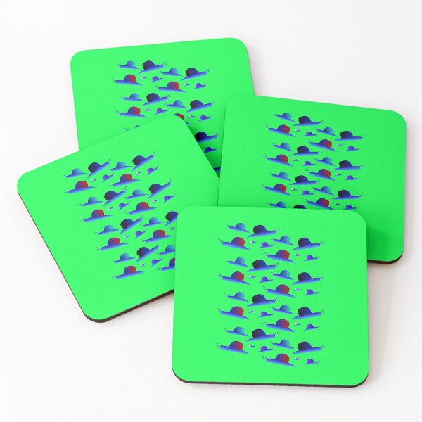 Item preview, Colorful and Cute Snail Pattern (on green) designed and sold by Davey's Designs.