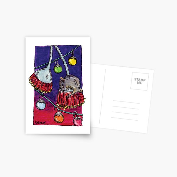 kmay xmas honey possum Postcard