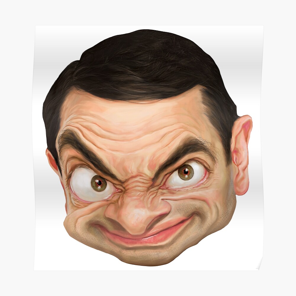 Mr Bean Cartoon Caricature Poster By Anthonypascoe Redbubble