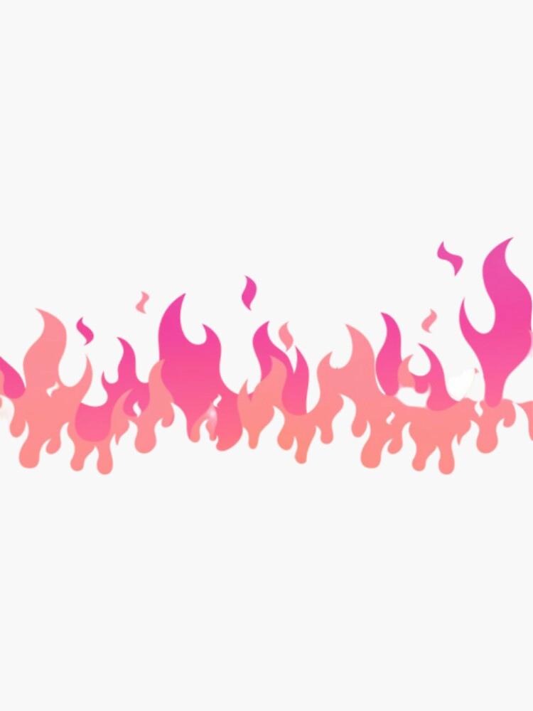 "Pink flame" Sticker by Silkytouches99 Redbubble