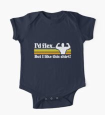 Komisch! Ich würde Flex, aber ich mag dieses Hemd (Vintage Distressed) Baby Body Kurzarm