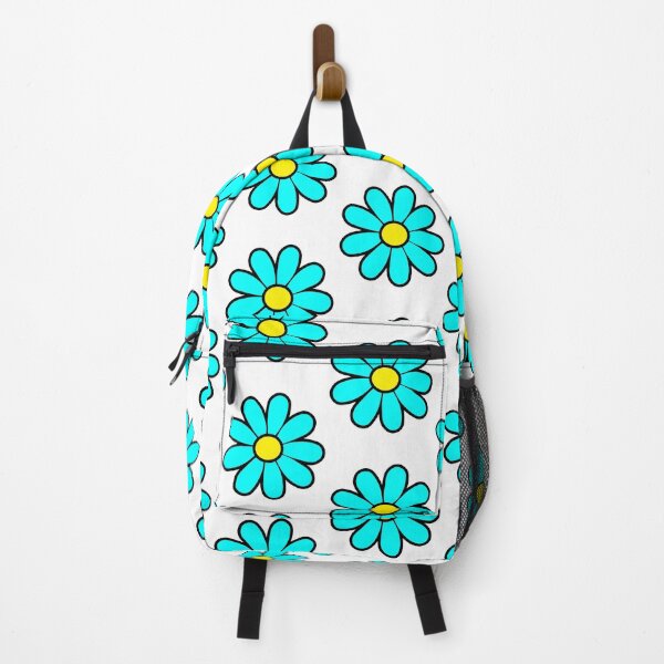 Item preview, Happy Blue Yellow Daisy Flower Power 60's 70s Retro Vintage Hippie Gardening designed and sold by funnytshirtemp.