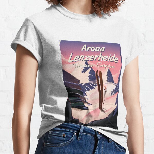Arosa Lenzerheide Schweiz Reiseplakat. Classic T-Shirt