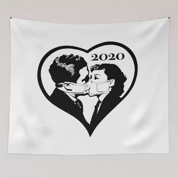 Item preview, Covid Facemask Kiss designed and sold by LapinMagnetik.