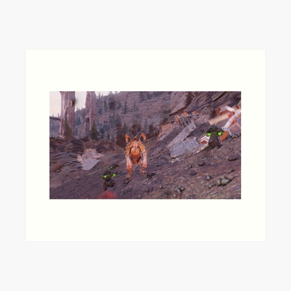 The Squatch And The Miner Art Print