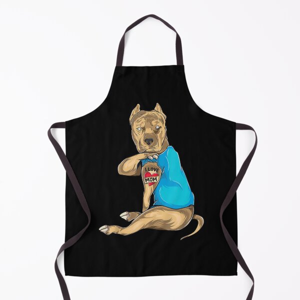 Item preview, Funny Pitbull Dog I Love Mom Tattoo Mother's Day Dog Lovers designed and sold by JohnnyBench73.