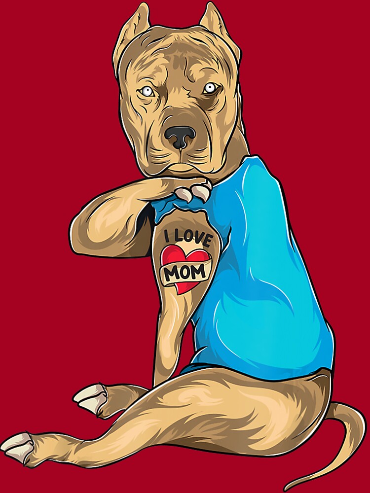 Strong Pitbull i love mom tattoo t-shirt by To-Tee Clothing - Issuu